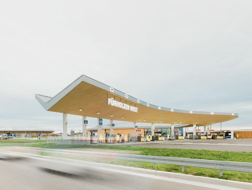 Climate-positive: Fuel Station + Rest Stop