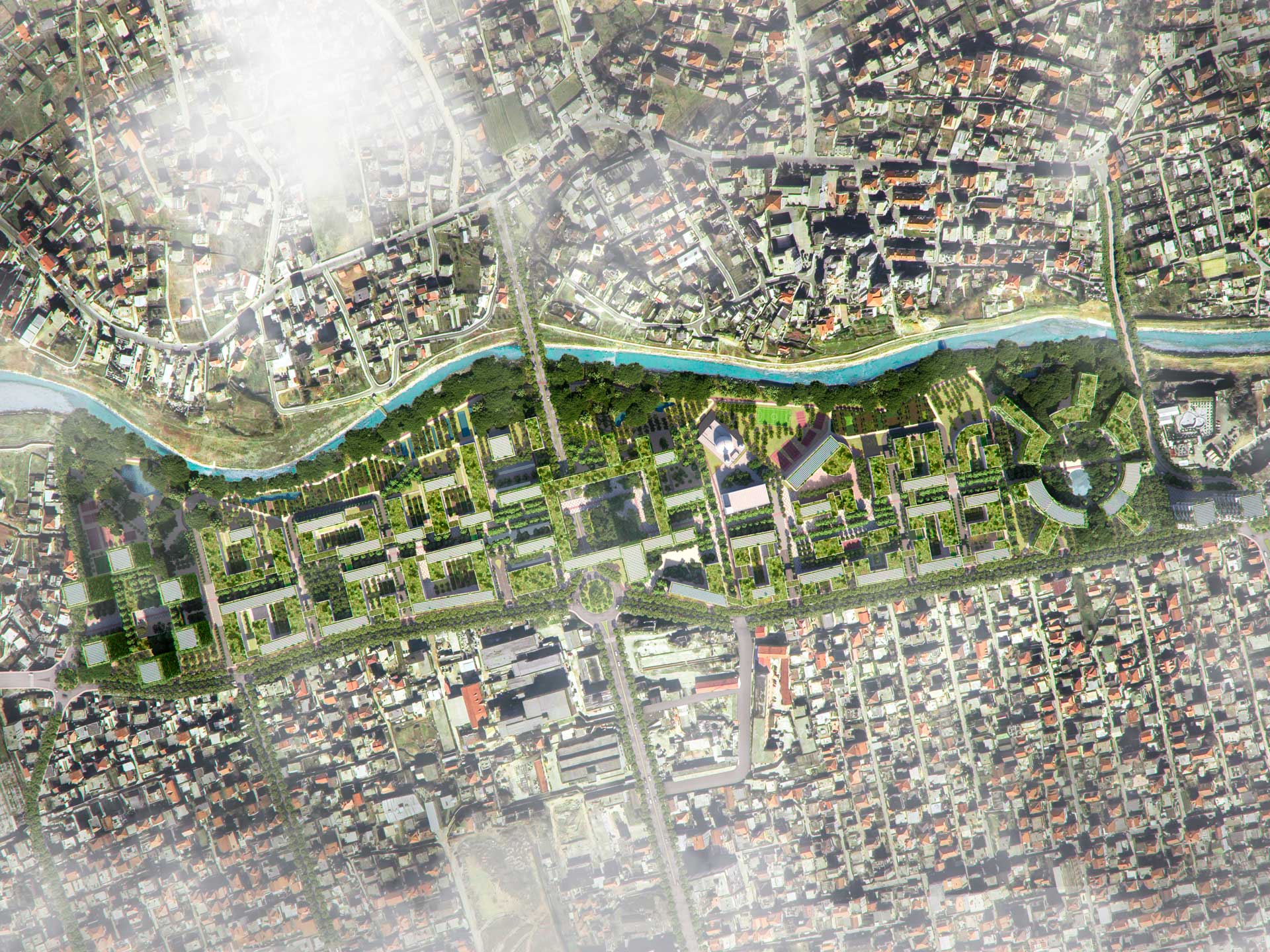 Au bord de la Rivière Tirana 2030 Masterplan