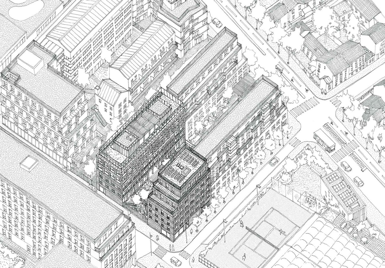 Sozialer Wohnungsbau und KiTa ZAC Paul Meurice