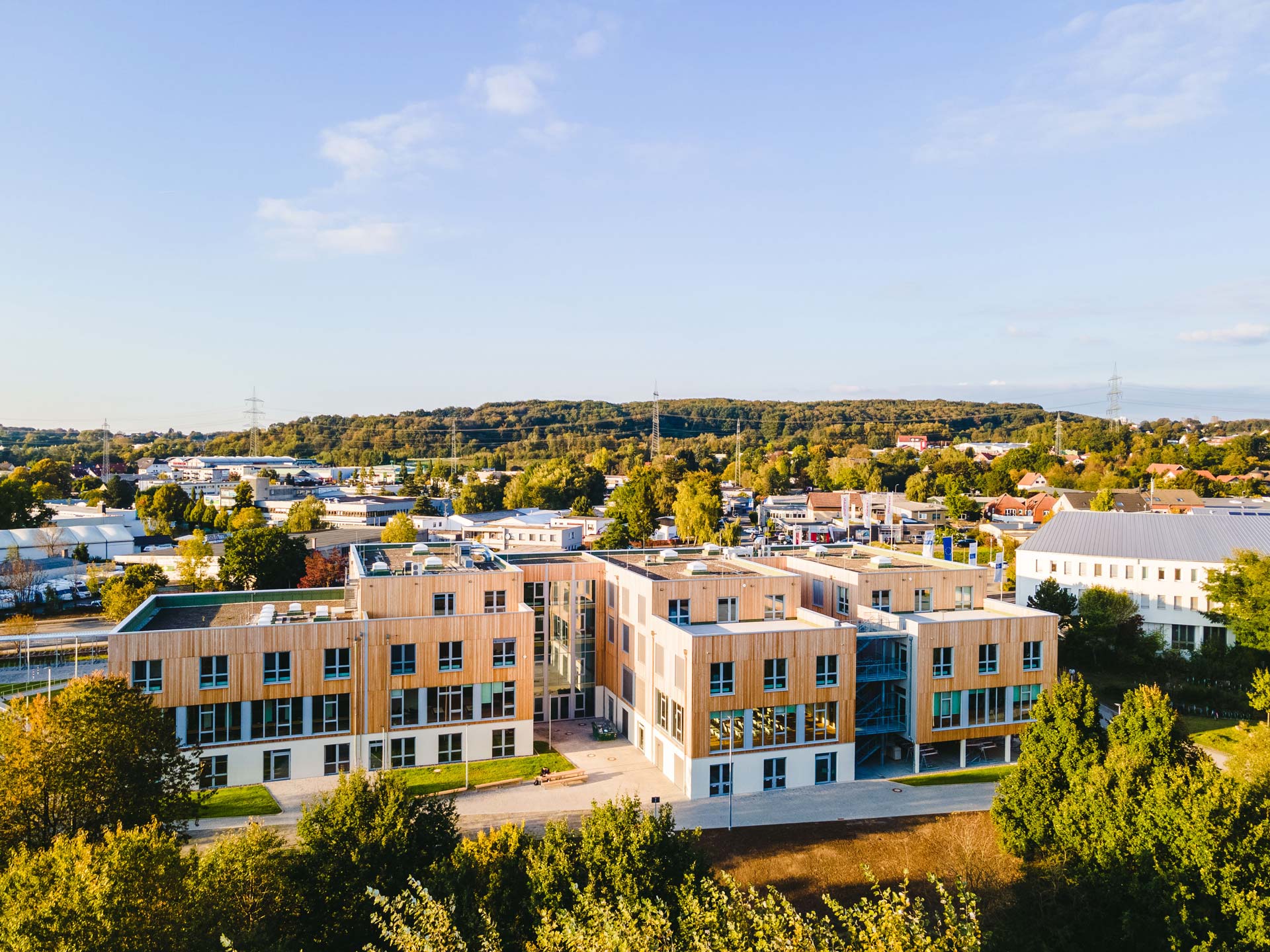 Extension en bois pour l'université
